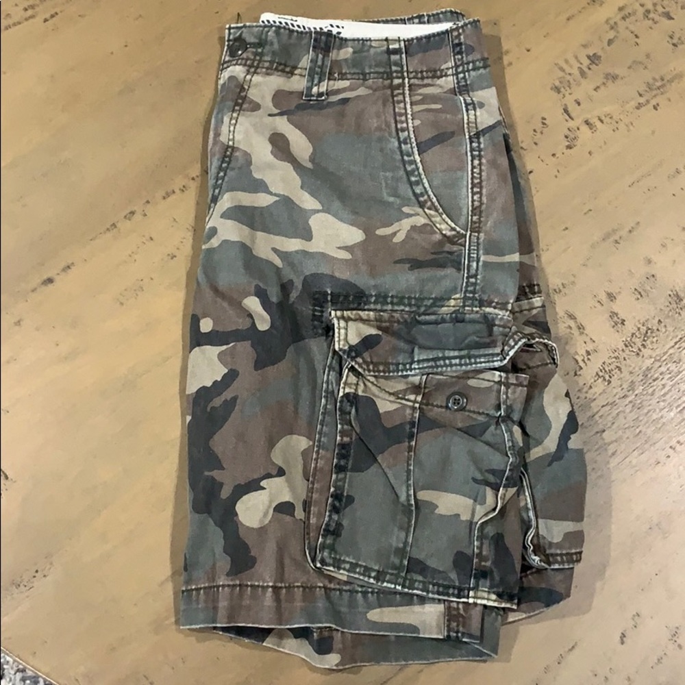Camo cargo shorts